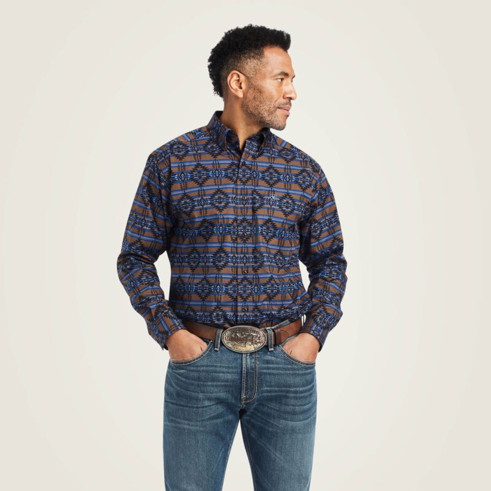 NWT Ariat Men's Giannis Long Sleeve Button Up Shirt - Size Large